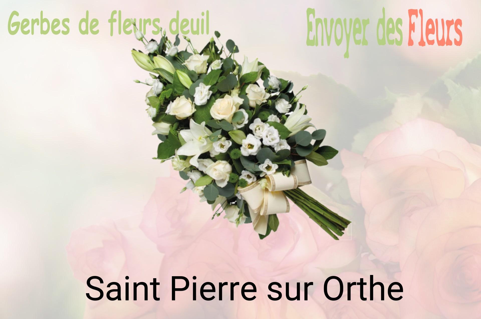 Gerbe de fleurs de deuil livrée à Saint-Pierre-sur-Orthe